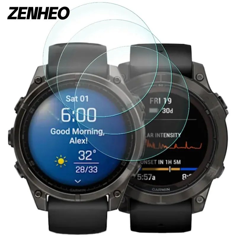 Защита экрана из закаленного стекла для Garmin Fenix 8 51 мм 43 47 HD с полным покрытием от