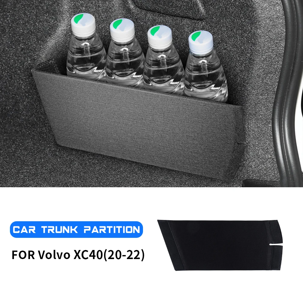 

Автомобильные боковые перегородки багажника для Volvo S60 S90 V60 XC40 XC60 XC90, автомобильный органайзер, сумка, коробка, аксессуары, внутренняя наклейка, стиль