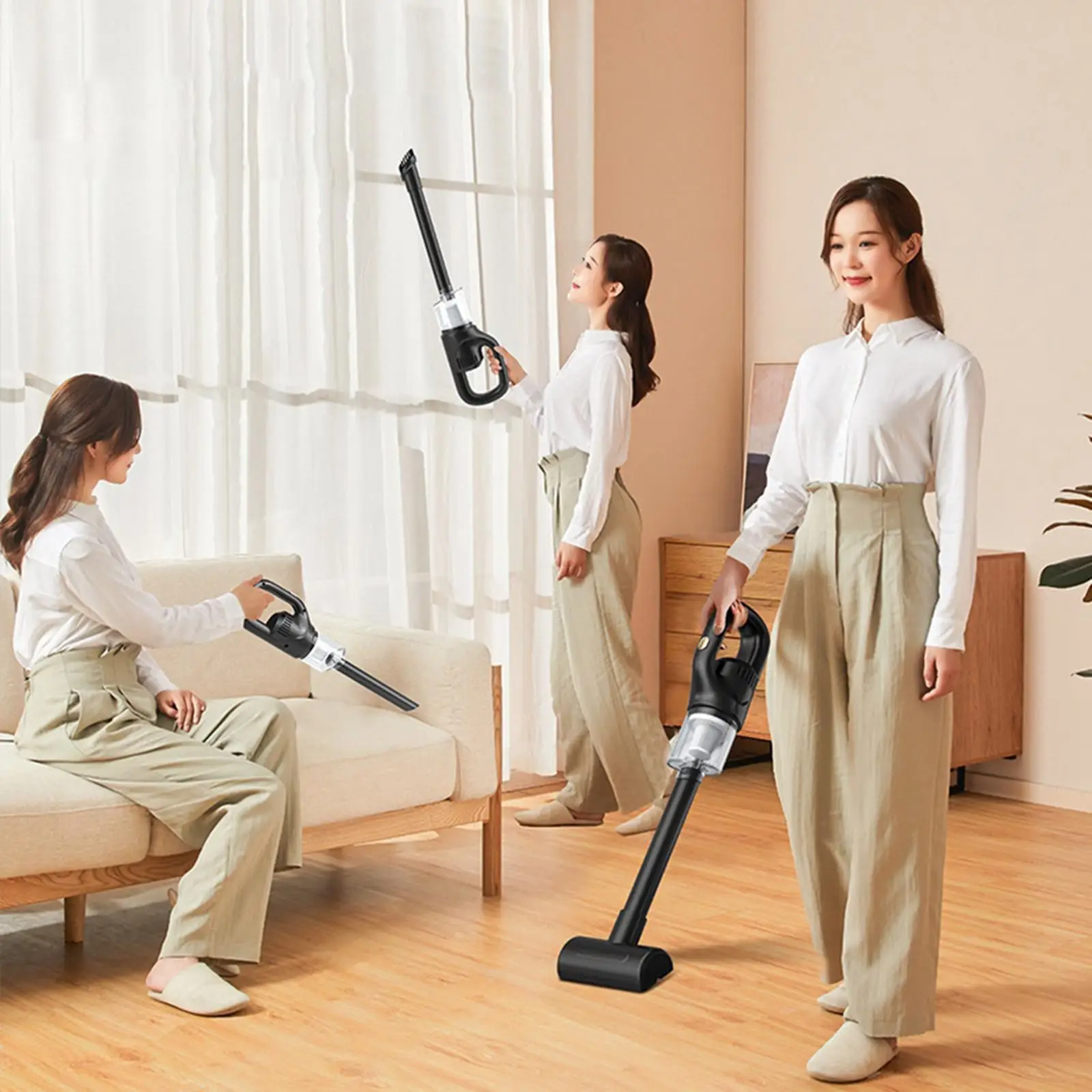 Автомобильный домашний ручной пылесос моющийся многоразовый фильтр 50 кПа