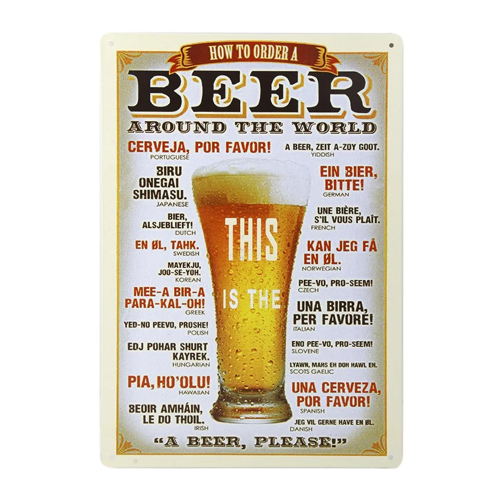 

Vintage Metal Tin Wall Sign Plaque Poster for Cafe Bar Pub Beer