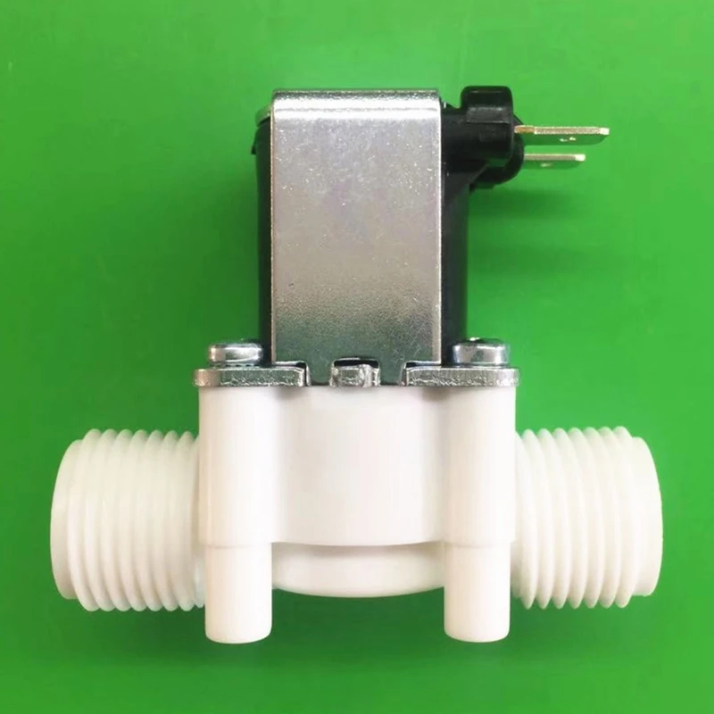 

12V Solenoid Water Valve G1/2" NC Plastic Electrical Inlet Solenoid Water Valve for Water Dispenser Durable M4YD