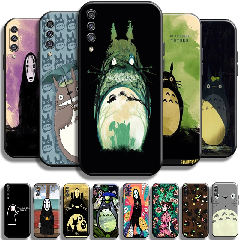

Totoro Miyazaki Anime No Face For Samsung Galaxy A50 Phone Case Carcasa Funda Shockproof Soft Black Liquid Silicon