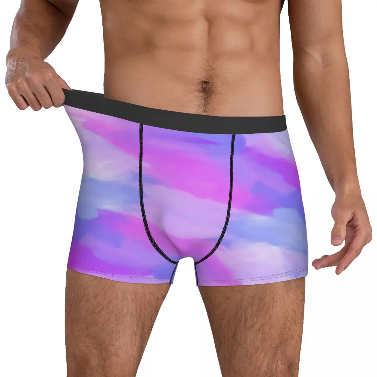 

Нижнее белье с принтом кистей, акварельные абстрактные мужские трусы, таможенное удобное нижнее белье