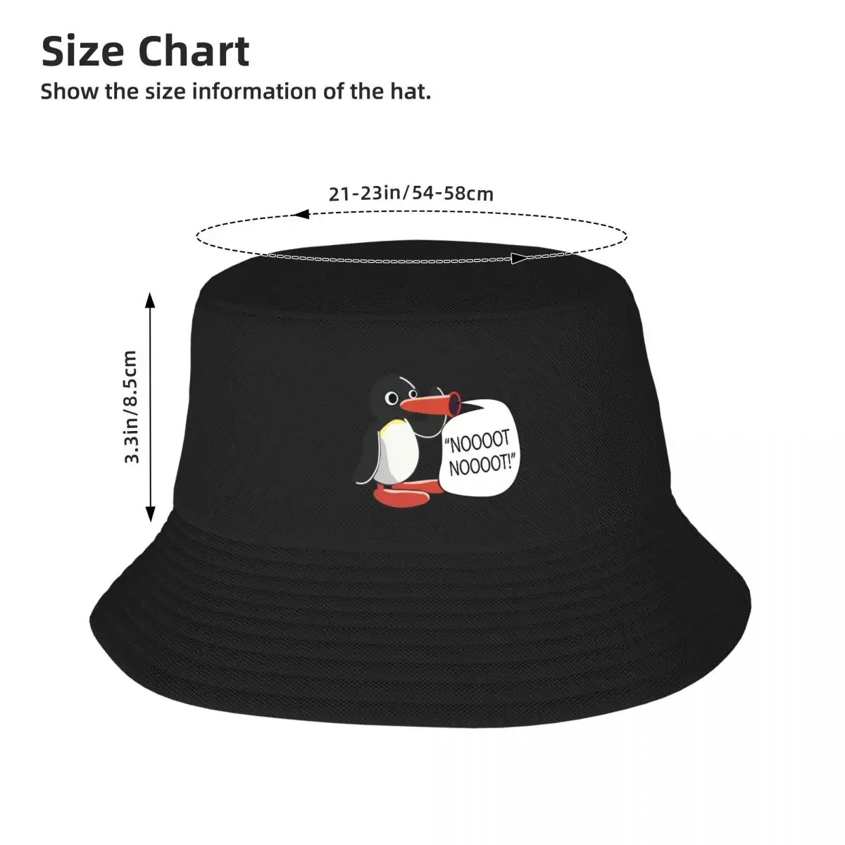 Панама для мужчин и женщин Легкий головной убор в стиле Пингвин ноу пингвин