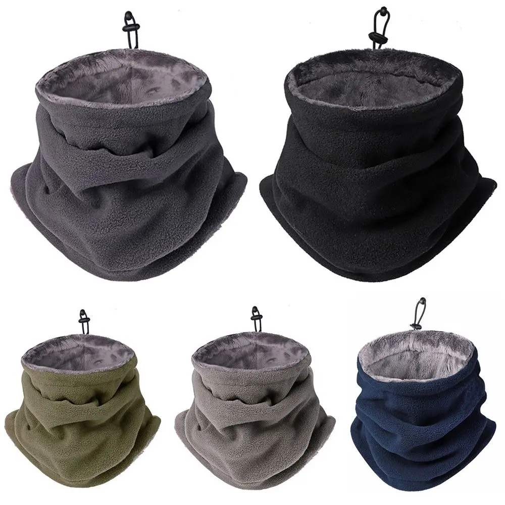 2PCS Soft Polar Fleece Neck Warmer Fishing Sport Scarf Face Mask Camping Hiking Hat Thick Warm Cycling Outdoor Fashion Scarves