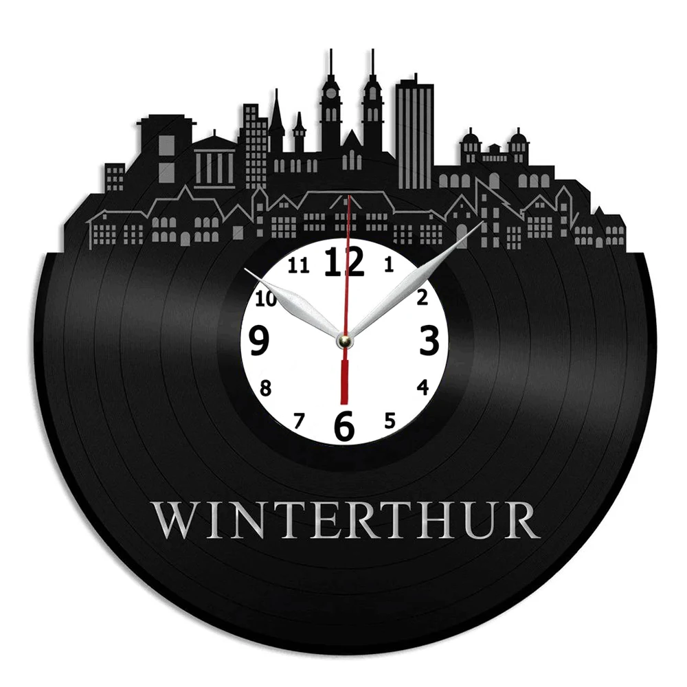 

Швейцарские виниловые настенные часы Winterthur-уникальный Декор для дома или офиса-Лучшие идеи для подарков