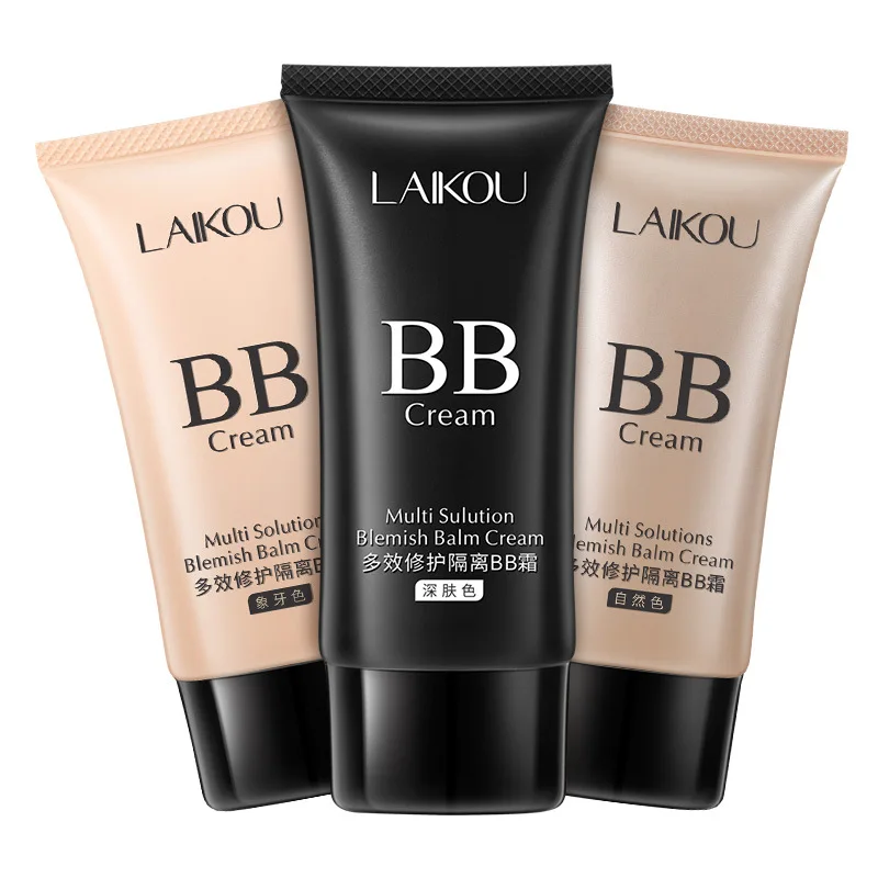 

50g BB Cream Concealer Foundation Make Up Natural Dark Makeup Cosmetics Light Moisturizing Multi Sulution Blemish Balm Cream