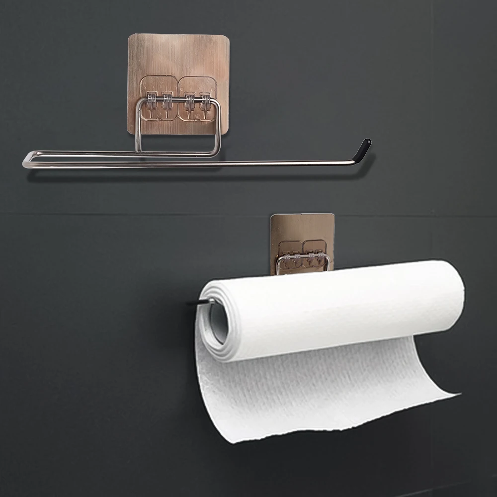 

2pcs Toilet Tissue Hanging Holder Bathroom Towel Roll Paper Rack Kitchen Storage Stand Wall Shelf Home Closet Organizer Holders
