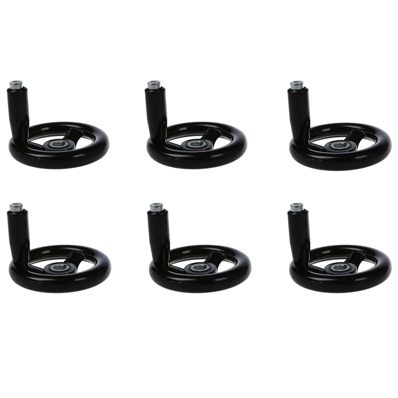 

6Pcs 3.9 Inch Diameter Hand Wheel W Revolving Handle For Milling Machine