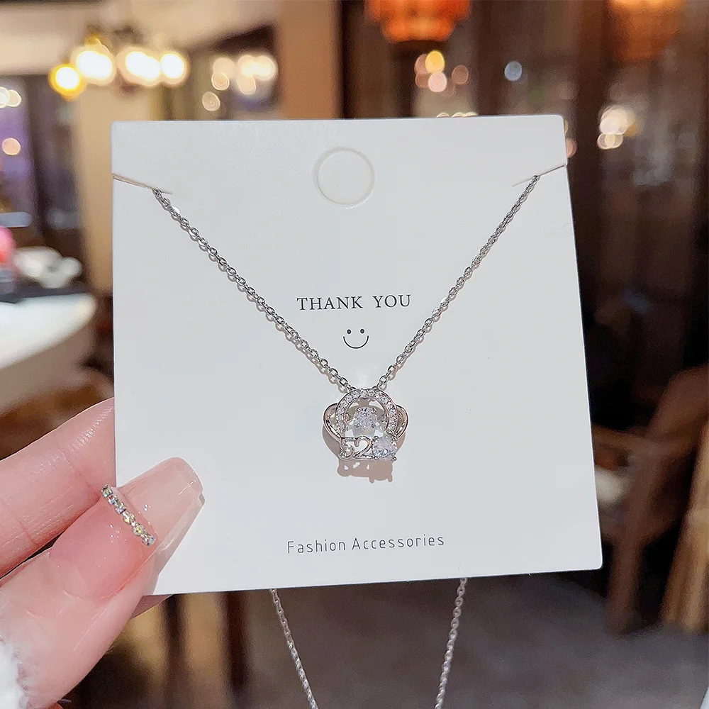 

3D Lucky Little Korea East Gate Digit520 Love Heart Mother's Day Gift Pendant Necklace Woman Girl Wedding Blessing Jewelry