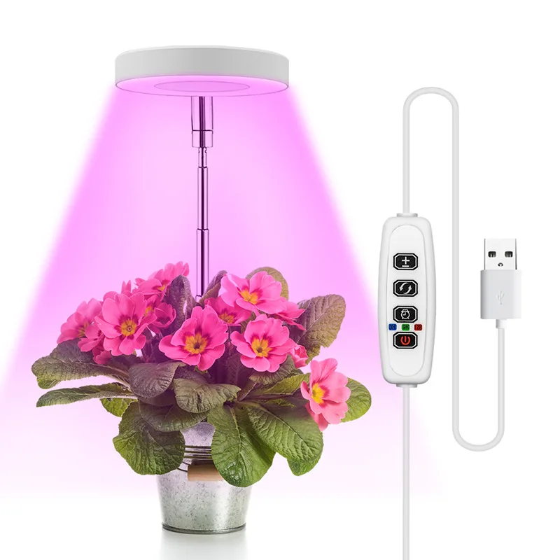 

2022 Hot Sale Angel Ring Fill Light USB Coloring Full-spectrum LED Flower Bonsai Plant Light Growth Light