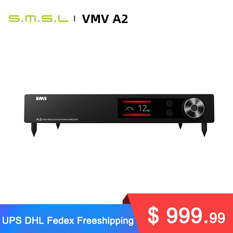 SMSL VMV A2 усилитель мощности с высоким разрешением 32 бит 768 кГц DSD512 bluetooth XMOS 200 Вт сабвуфер предварительный выход 2,1 аудио усилитель мощности