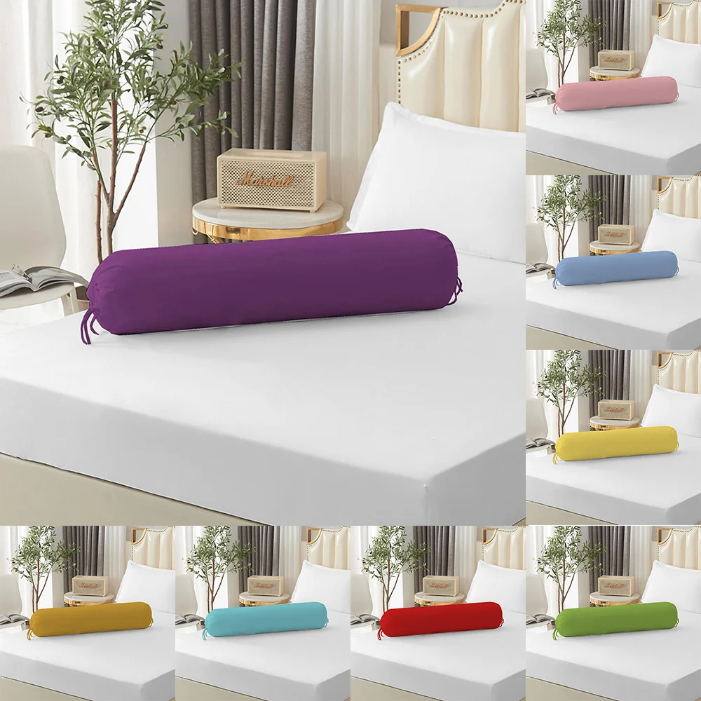 

Cylindrical Pillow Case Long Pillow Cover Summer Thin Comfortable Pillow Case Neck Bolster Headrest Cushion Cover Home Decor New