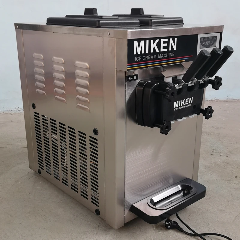 

Hot Sales 3 Flavor Soft Ice Cream Maker Machine Desktop Ice Cream Makers Commercial Ice Cream Machine