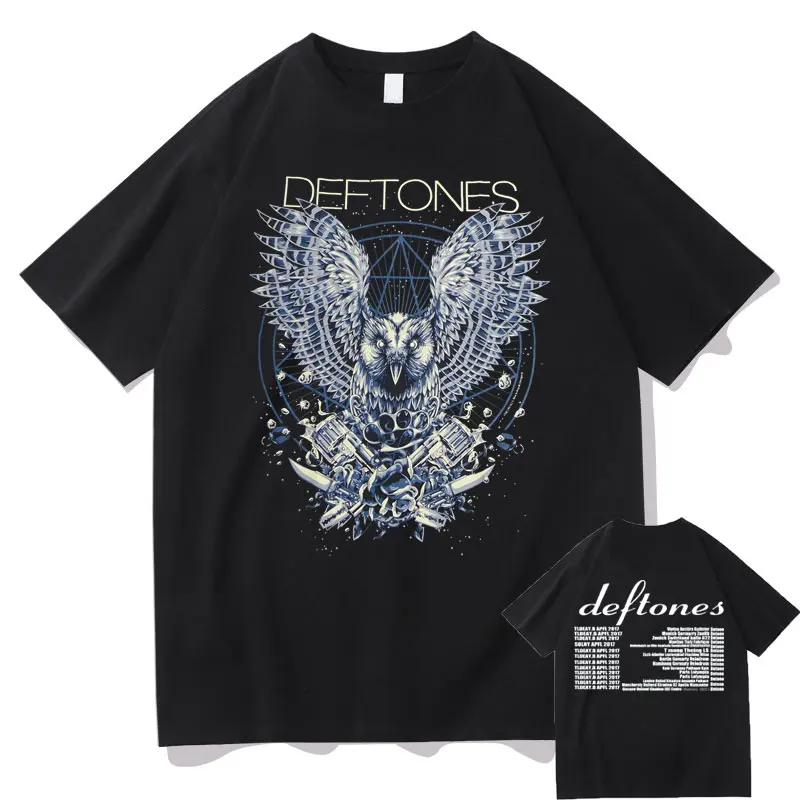

Deftones Diamond Eyes Owl Band Double Sided Print T Shirt Short Sleeve Men Women Alternative Rock T-shirts Men's Gothic Tshirt