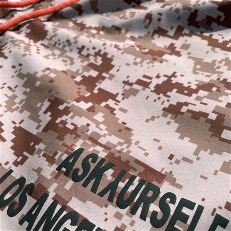 Камуфляжные шорты Askyurself для мужчин и женщин сетчатые бриджи с кулиской в стиле