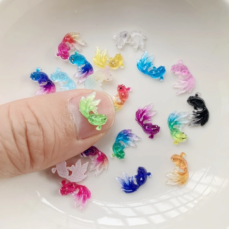 Оптовая продажа миниатюрные золотые рыбки с плоским основанием акриловые водные