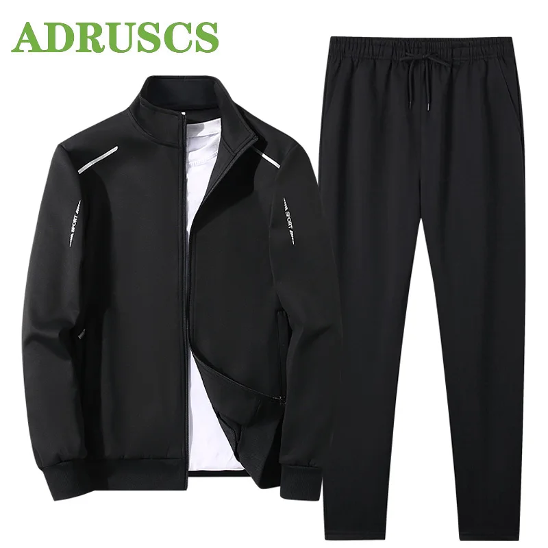

Size M-6XL Men Set Large Size M-6XL Fashion New Autumn Winter Homme Suit Sweatshirt Sweatpants Men's Set Male Tracksuit Jacket