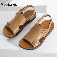 sandals for mens new design leather shoes for men casual anti skid and wear resistant men shoes