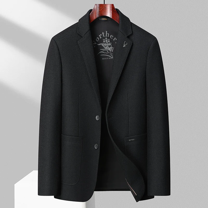 

Wintersweet Brand Autumn and Winter Wool Suit Men's Business Casual Korean Style High-End All-Match Woolen Blazer Men's