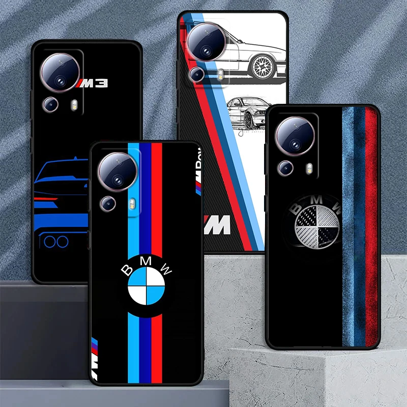 

Red Blue Bmw Car For Xiaomi Mi 13 12 11 10 11T 10T 9T 9 8 Note 10 Ultra Pro Lite TPU Soft Silicone Black Phone Case Coque Capa