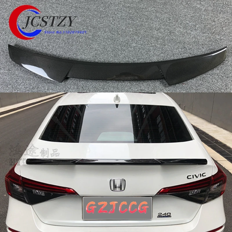 

M4 style carbon fiber Rear Trunk Lid Lip Spoiler Wings Ducktail For Honda Civic 11th Gen Sedan Car Tuning Accessories Body Kit