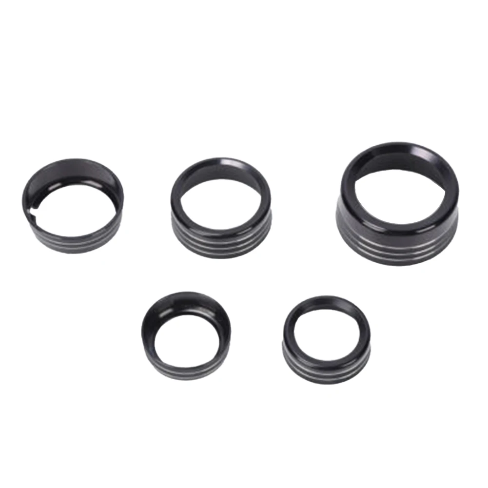 

Durable Switch Knob Trim Switch Knob Ring 5 Piece 5pcs Accessories Center Console Switch Headlight Switch Pack