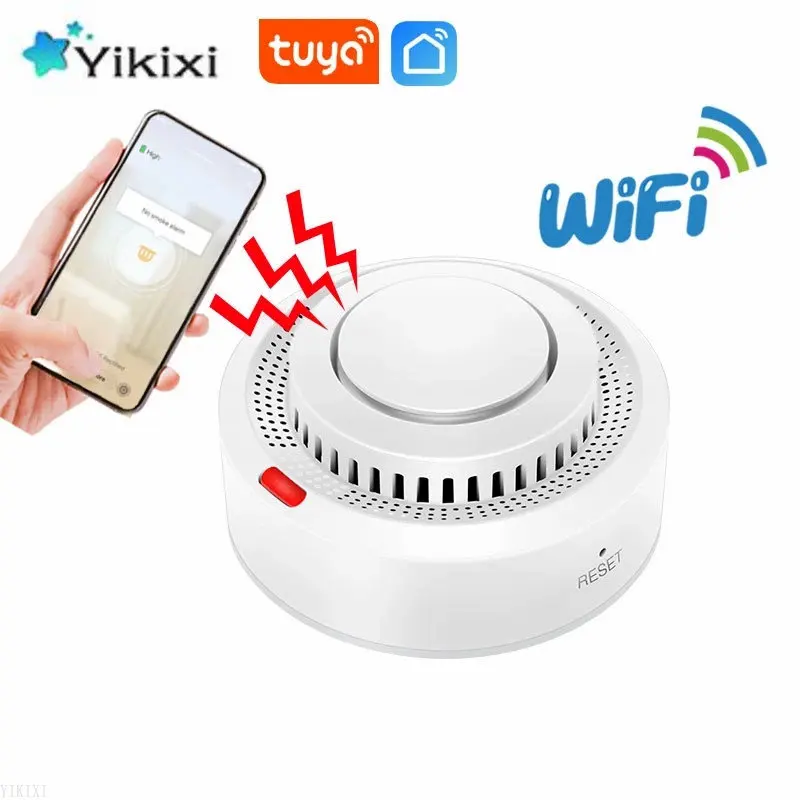 

Датчик дыма Tuya с Wi-Fi, 80 дБ