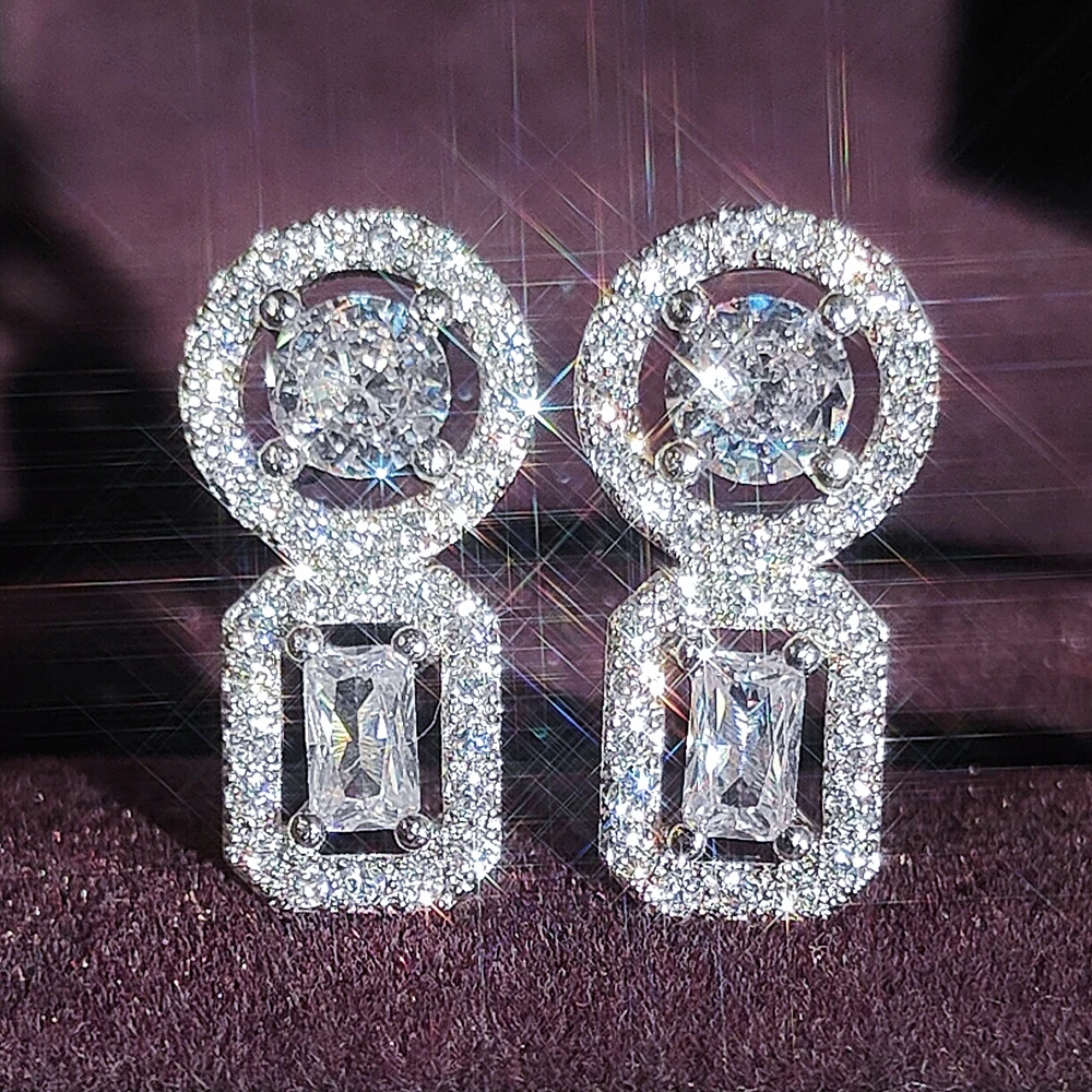 

2022 Новое поступление трендовые серьги с ореолом прямоугольной формы серебряного цвета корейские серьги Модные ювелирные изделия для женщи...