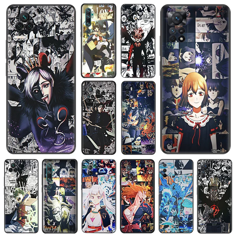 

Мягкие чехлы для телефонов Xiaomi 13 Lite12T 12S Ultra 12X 12 A2 комикс черный клевер аниме Redmi 12C K50 K60 Pro CC9E черный матовый чехол