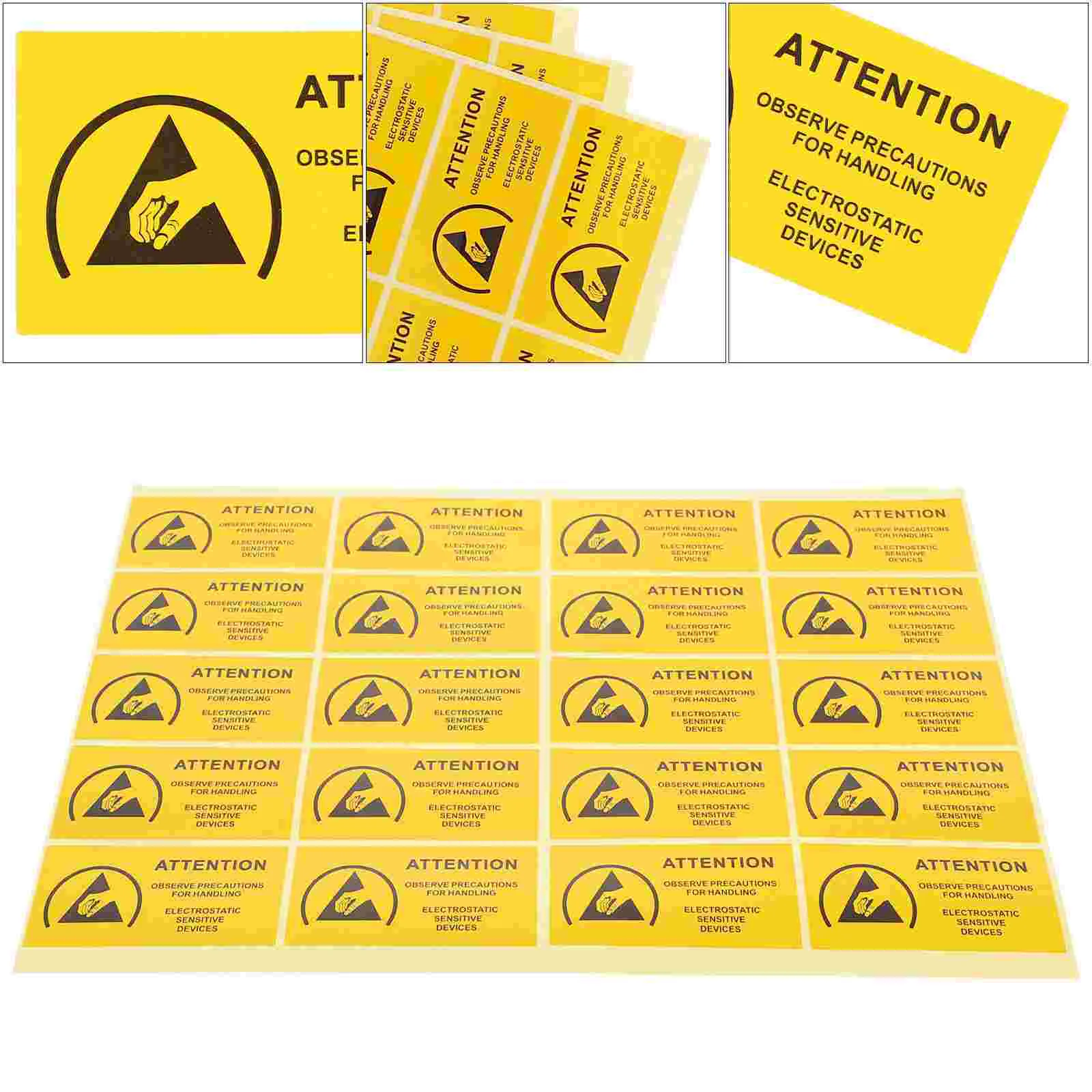 

450pcs ESD Labels Static Devices Stickers Attention Electrostatic Devices Static Warning Stickers Labels for Office School
