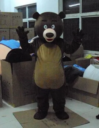 

New Adult Best Sale Lovely Brown Bear Animal Cartoon Mascot Costume Christmas Fancy Dress Halloween Mascot Costume
