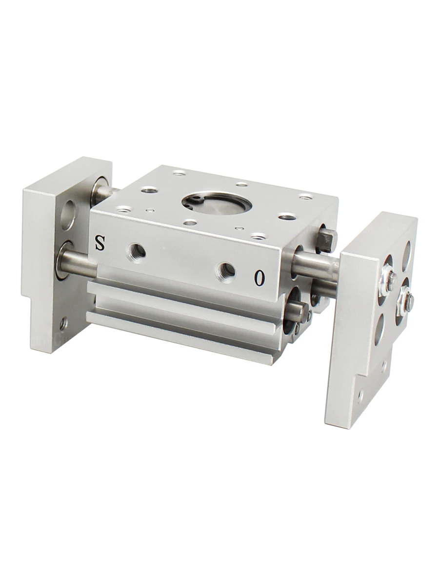 Пневматический цилиндр с параллельным захватом фотоэлемент креплением на палец