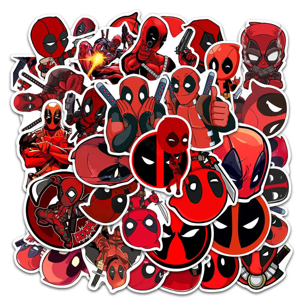 

10/20/30Pcs Spider-Man Sticker Deadpool Stickers Anime Waterproof Skateboard Motorcycle Guitar Luggage Laptop Bicycle Stickers