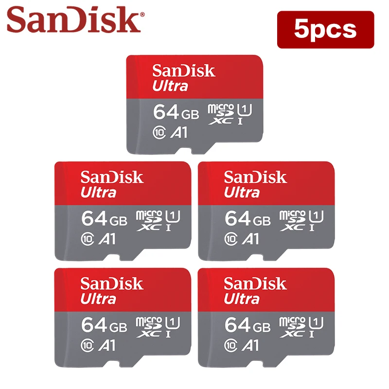 

SanDisk карта памяти Micro SD, класс 10, 32 ГБ, 64 ГБ, 128 ГБ, до 100 Мб/с