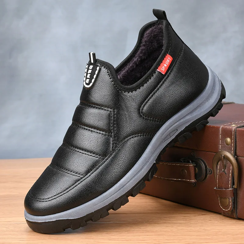 Зимняя повседневная обувь для пар Мужские стильные кожаные Повседневные