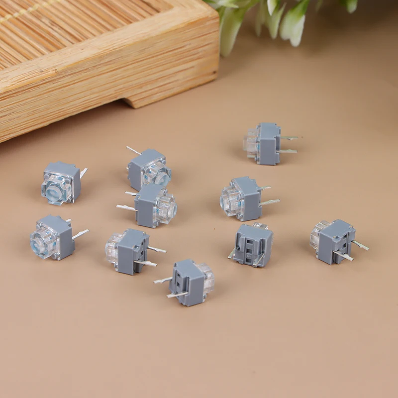 

10Pcs 6*6mm Square Silent Mouse Micro Switch Mouse Button Can Replace Rectangle Mute Micro Switch DPI Key Button Parts