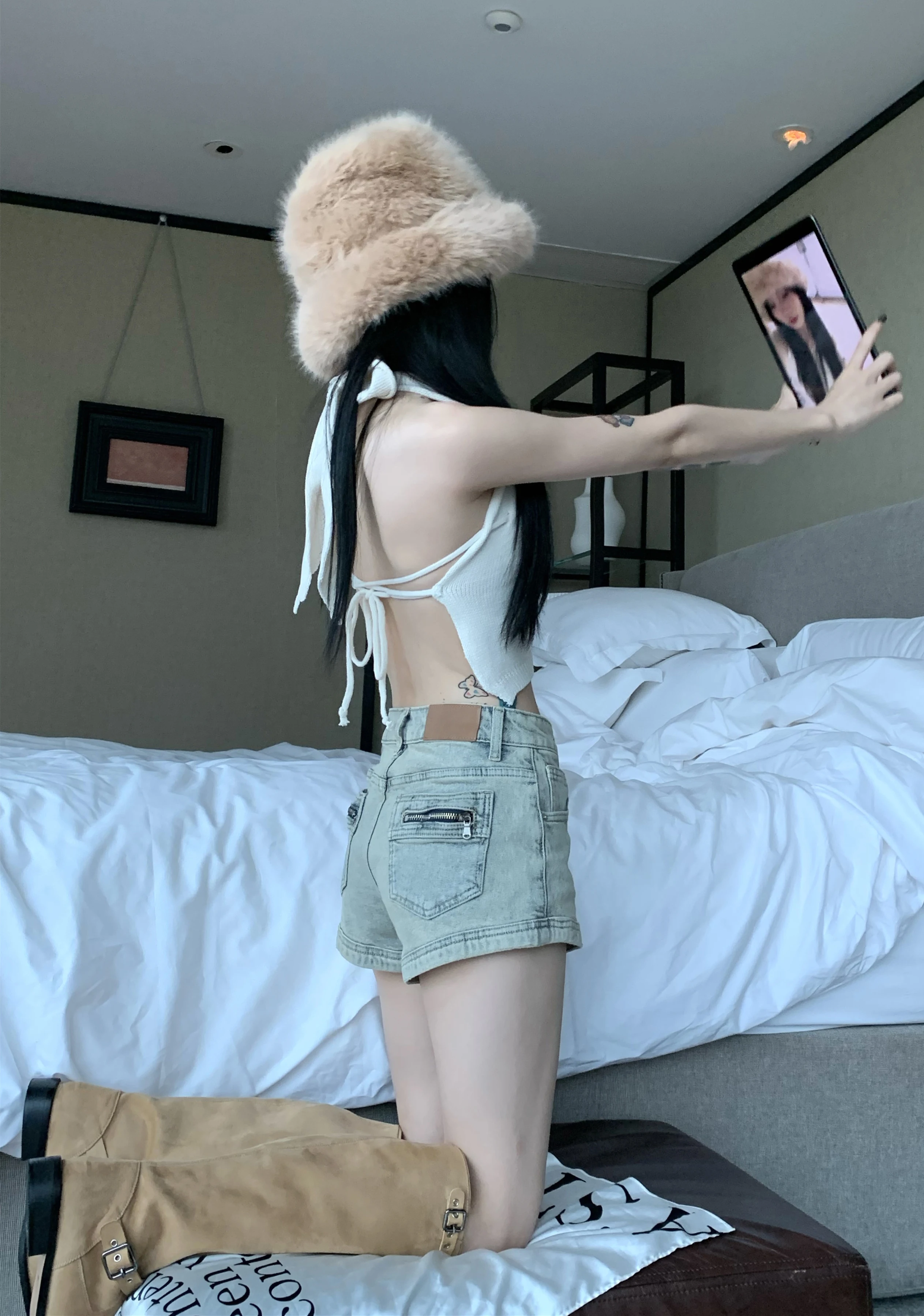 Women Jeans  High Waist  American Fashion Harajuku StreetwearJean Female Summer Vintage Trouser Straight Baggy Denim Pants