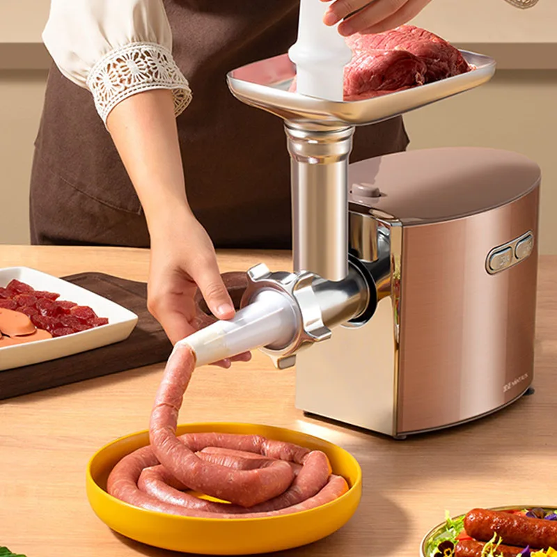 Electric Meat Grinders Stainless Steel Heavy Duty Mincer ​Sausage Stuffer Food Processor Home Appliances Chopper for kitchen images - 6