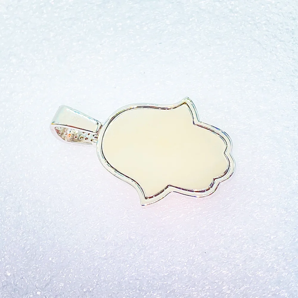 Double Color Hand Pendant Moissanite  Necklaces For Women Men Real Diamonds S925 Silver Jewelry Pass Tester With GRA