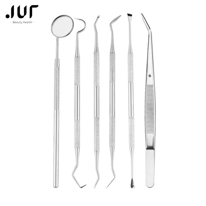 

1PCS Dental Plaque Remover Stainless Steel Tartar Removal Tool Scraper Teeth Cleaning Tool Tooth Care Mirror Dentists Pick Tool