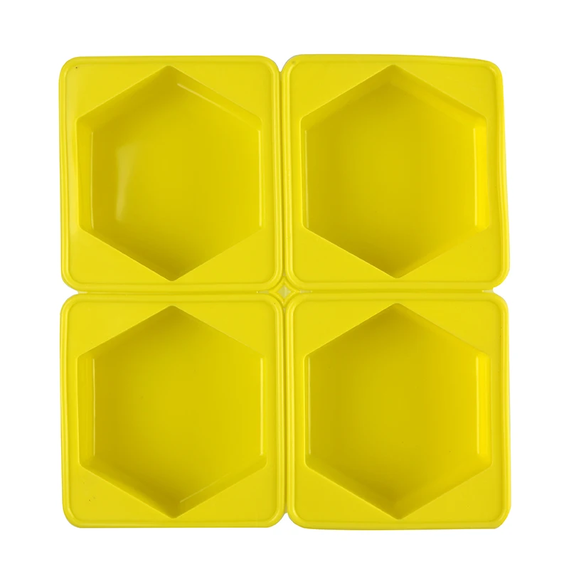 

New 4 Cavity Hexagon Shapes Soap Silicone Mold for Making Soaps 3D Diy Handmade Mould Decoration Wax Candle Cake Tray Tools
