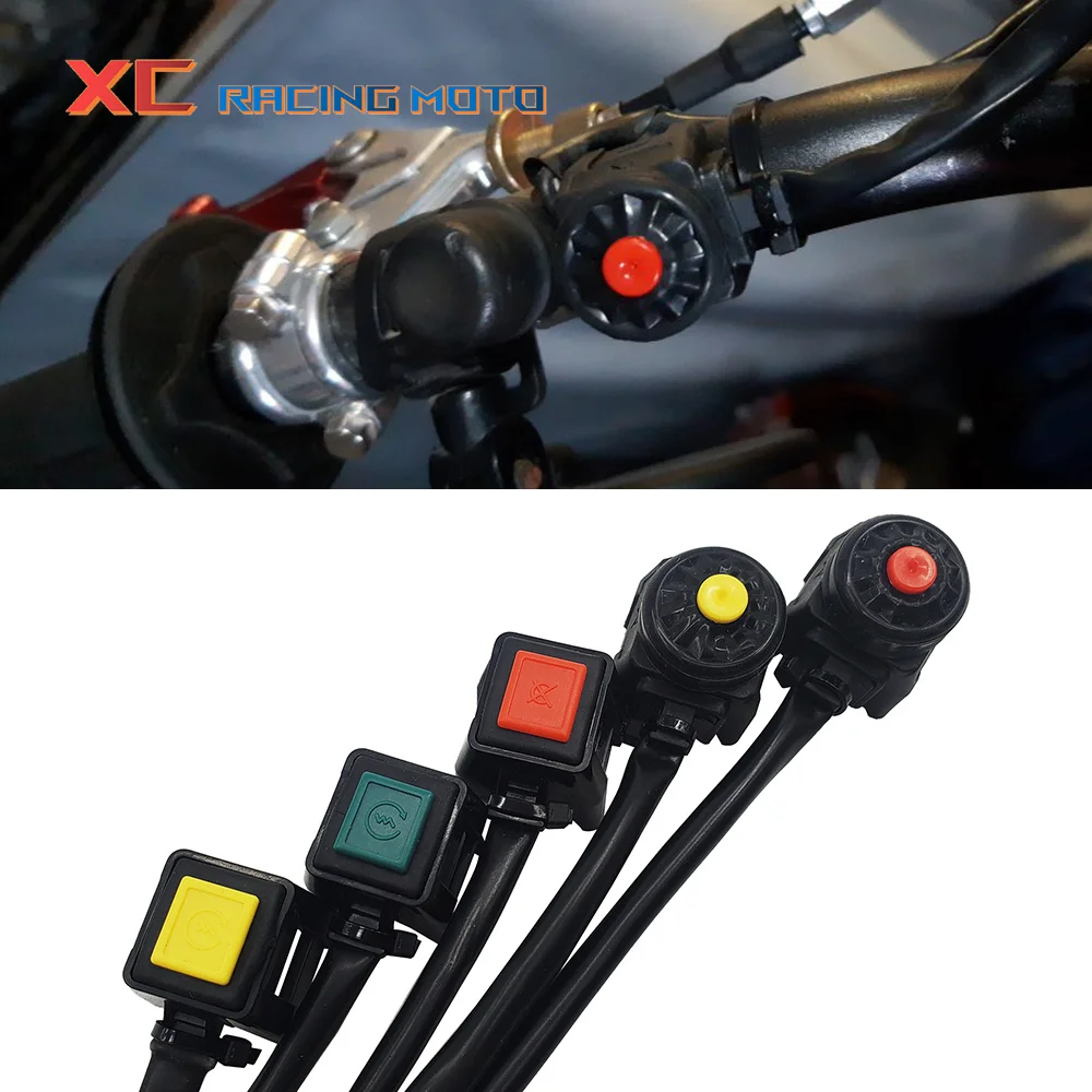 Motorcycle 22mm Handlebar Universal Push Button Switch Power Switchs Engine Starter Kill For KTM Honda Yamaha Kawasaki Suzuki