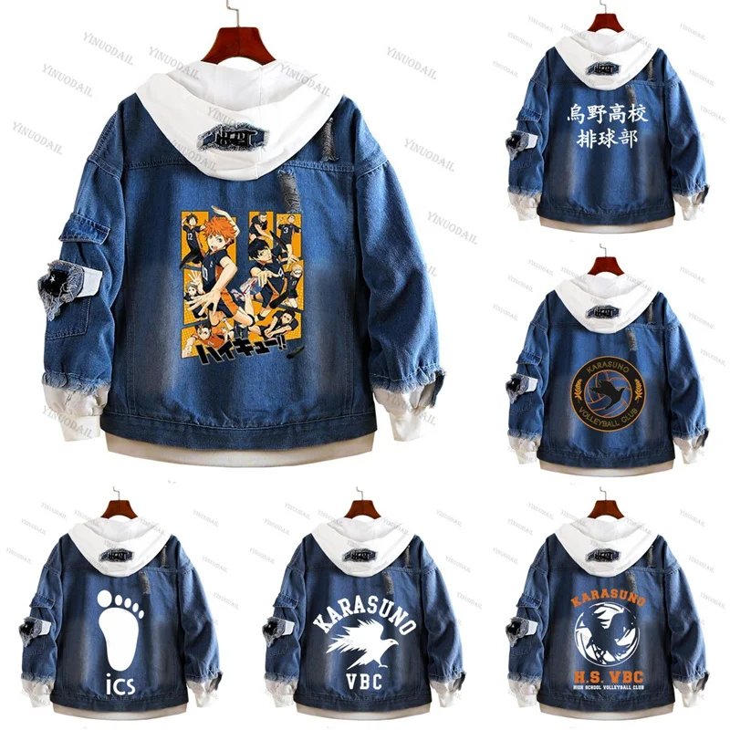 Daichi Sawamura Haikyuu! Джинсовая куртка Аниме Fifures уличная одежда модные женские