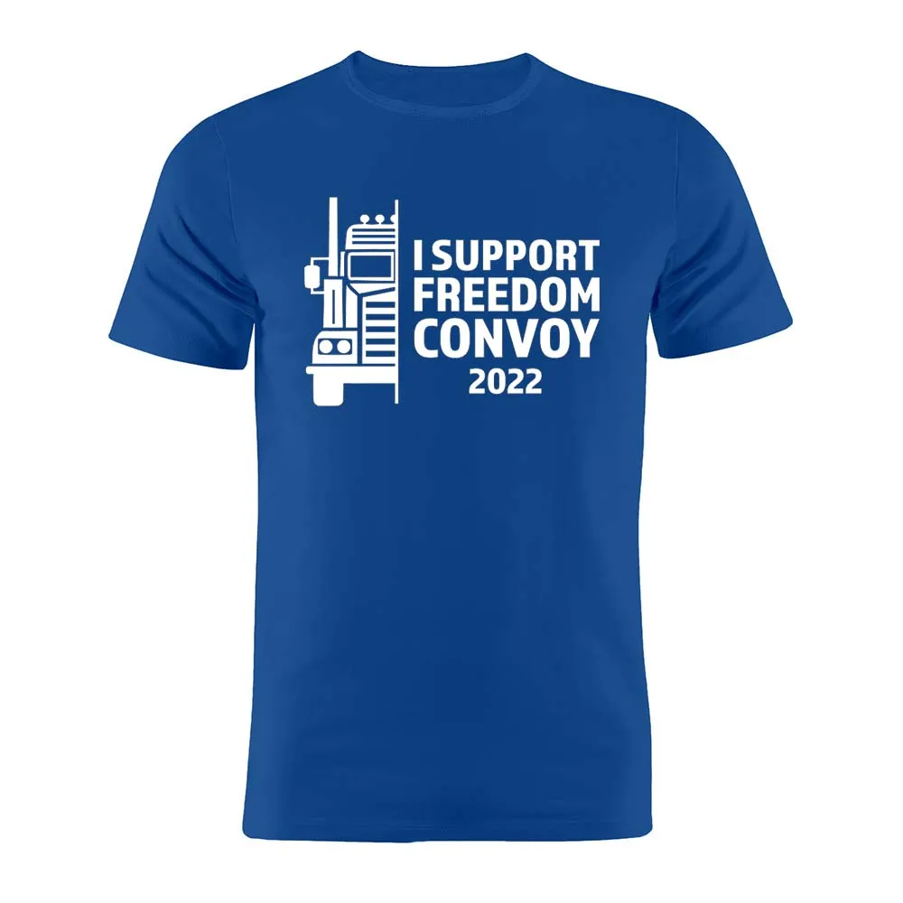 

100% Cotton Unisex T Shirt I Support Freedom Convoy 2022 Artwork Gift Tee