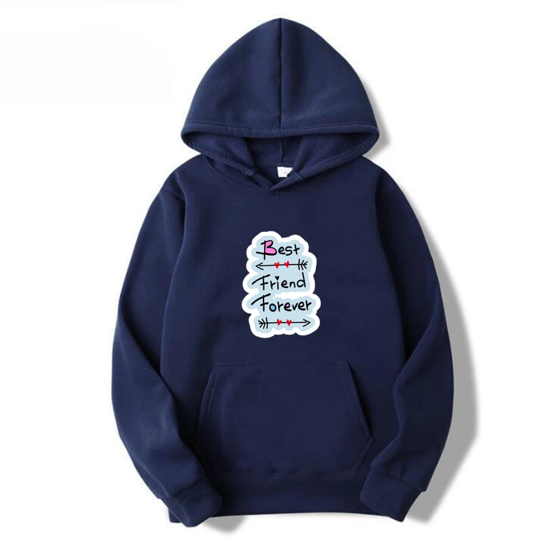 

Best Friend Forever Hoodie Women Casual Hooded Sweatshirt For Lady Girl Spring Autumn Long Sleeve Pullover Female Loose Sweater