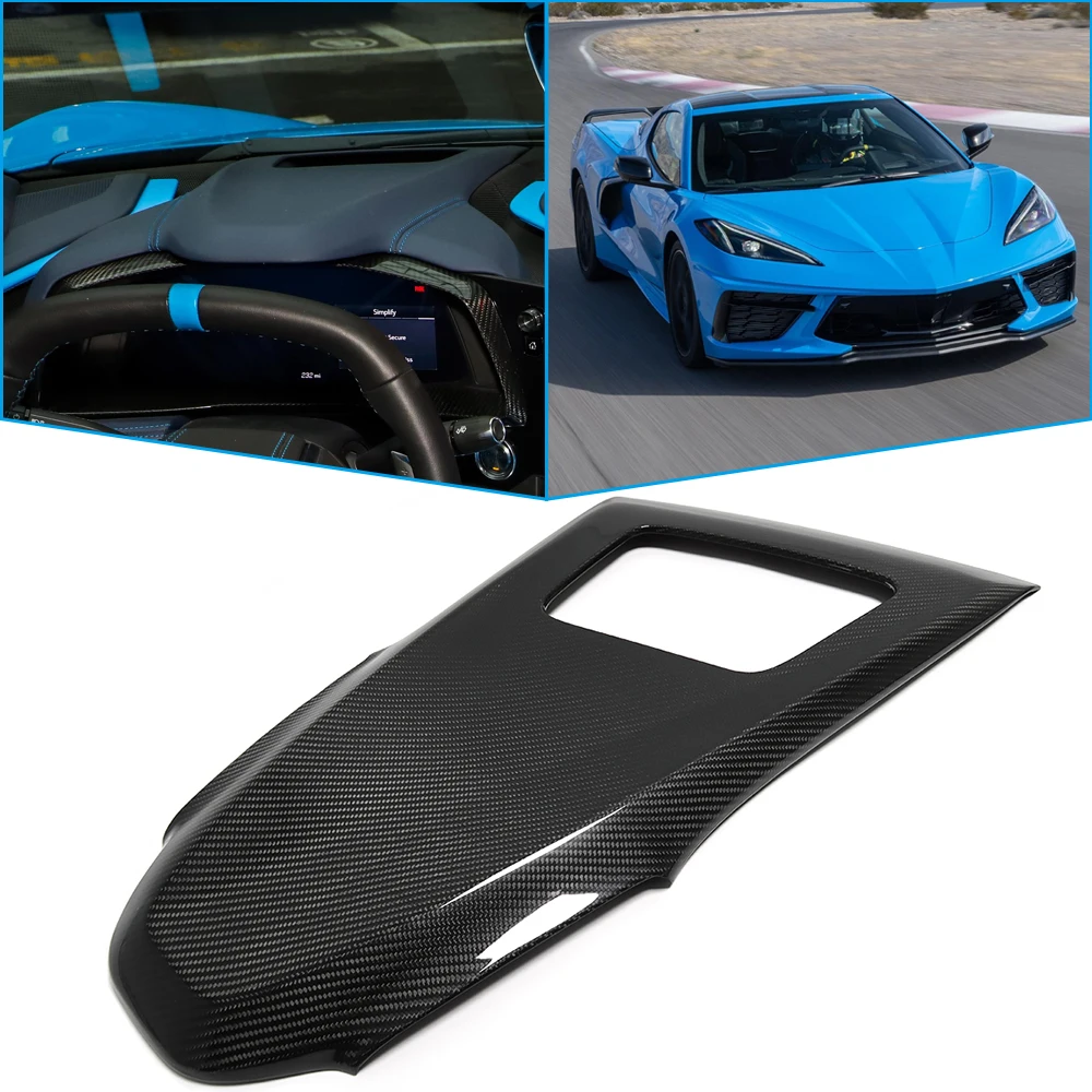 

Чехол центральной консоли из углеродного волокна для Chevy Chevrolet Corvette C8 Stingray Coupe Sports Z06 Z51 2022 + декоративная отделка