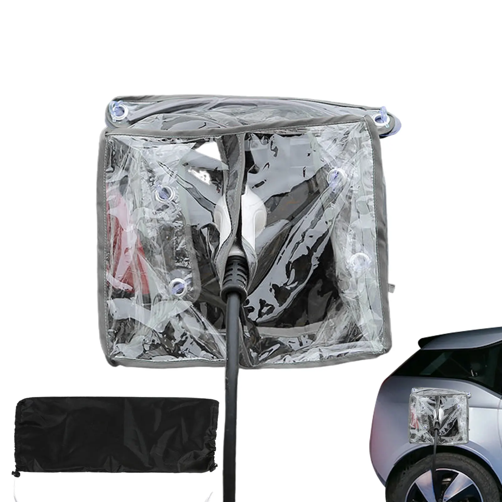 

Чехлы для автомобильного зарядного устройства, водонепроницаемые чехлы от дождя для зарядного порта электромобиля, защита от УФ-лучей, пыл...