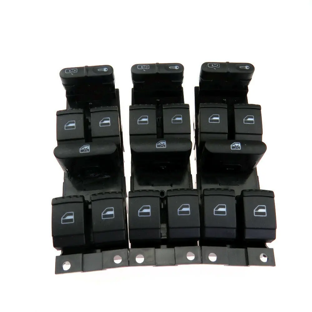

Qty3 Car Power Master Window Panel Master Control Switch for VW Passat B5 Golf 4 Jetta Bora Seat Leon Toledo 2000-2004 1J4959857