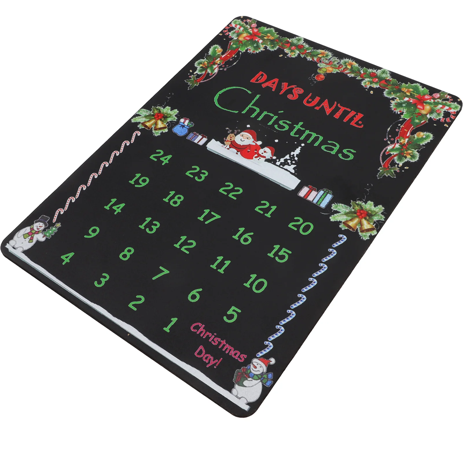 

Christmas Countdown Chalkboard Calendar Wooden Pendantsign Photo Board Props Desktop List Party Hanging Holiday Decor Double